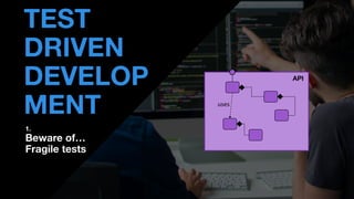 TEST
DRIVEN
DEVELOP
MENT
1.
Beware of…
Fragile tests
uses
API
uses
 