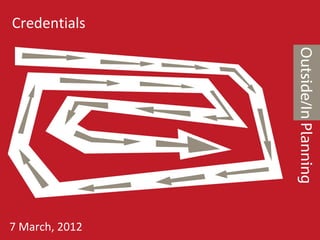 Credentials




7 March, 2012
 