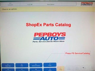 ShopEx Parts Catalog Press F8 Service/Catalog 