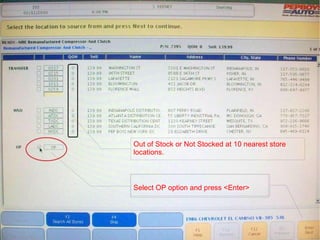 Out of Stock or Not Stocked at 10 nearest store locations. Select OP option and press <Enter> 