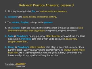 Repulsive Items The Outsiders - power point on background, characters and themes | PPTX