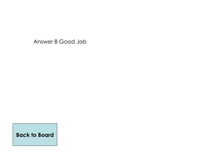 Answer B Good Job Back to Board 