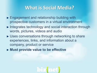 What is Social Media Marketing?Face to Face networking or Word-of-Mouth Marketingin a virtual world