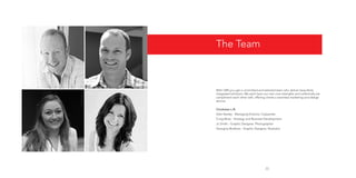 The Team

With OBS you get a committed and talented team who deliver beautifully
integrated solutions. We each have our own core strengths and collectively we
compliment each other well, offering clients a seamless marketing and design
service.
Clockwise L-R:
Glen Keeley - Managing Director, Copywriter
Craig Moss - Strategy and Business Development
Jo Smith - Graphic Designer, Photographer
Georgina Brothers - Graphic Designer, Illustrator

35

 