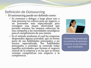 Outsourcing en las Empresas | PPTX
