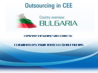 Presenter: Sava Vladov, Sofica Group JSC Bulgarian Web Association (BWA) and Partners 