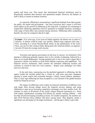 Outsourcing & Offshoring