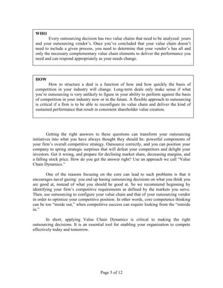 Outsourcing & Offshoring