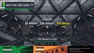 FM Market in KSA
WHY WE ARE HERE ??
$6 Billion
In 2000
$30 Billion
In 2018
$52 Billion
In 2024
 