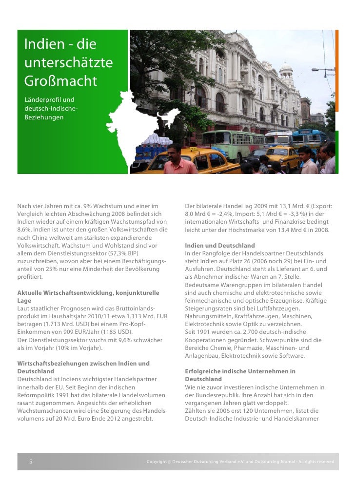 Outsourcing India Special Edition Of The Outsourcing Journal Germa