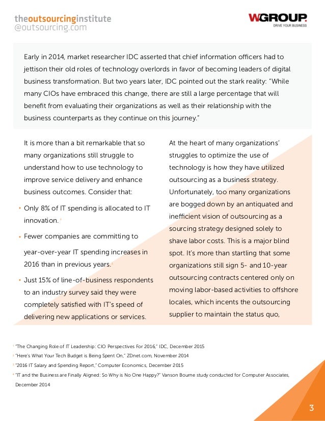 It Outsourcing Is Not About Cost Savings - 