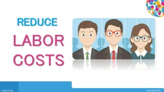 0104
Outsourcing Copyright 2015
REDUCE
LABOR
COSTS
 