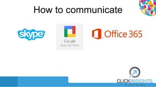 How to communicate
 