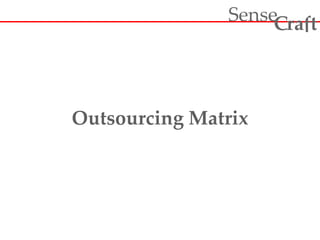 Outsourcing Matrix
ra tSense fC
 