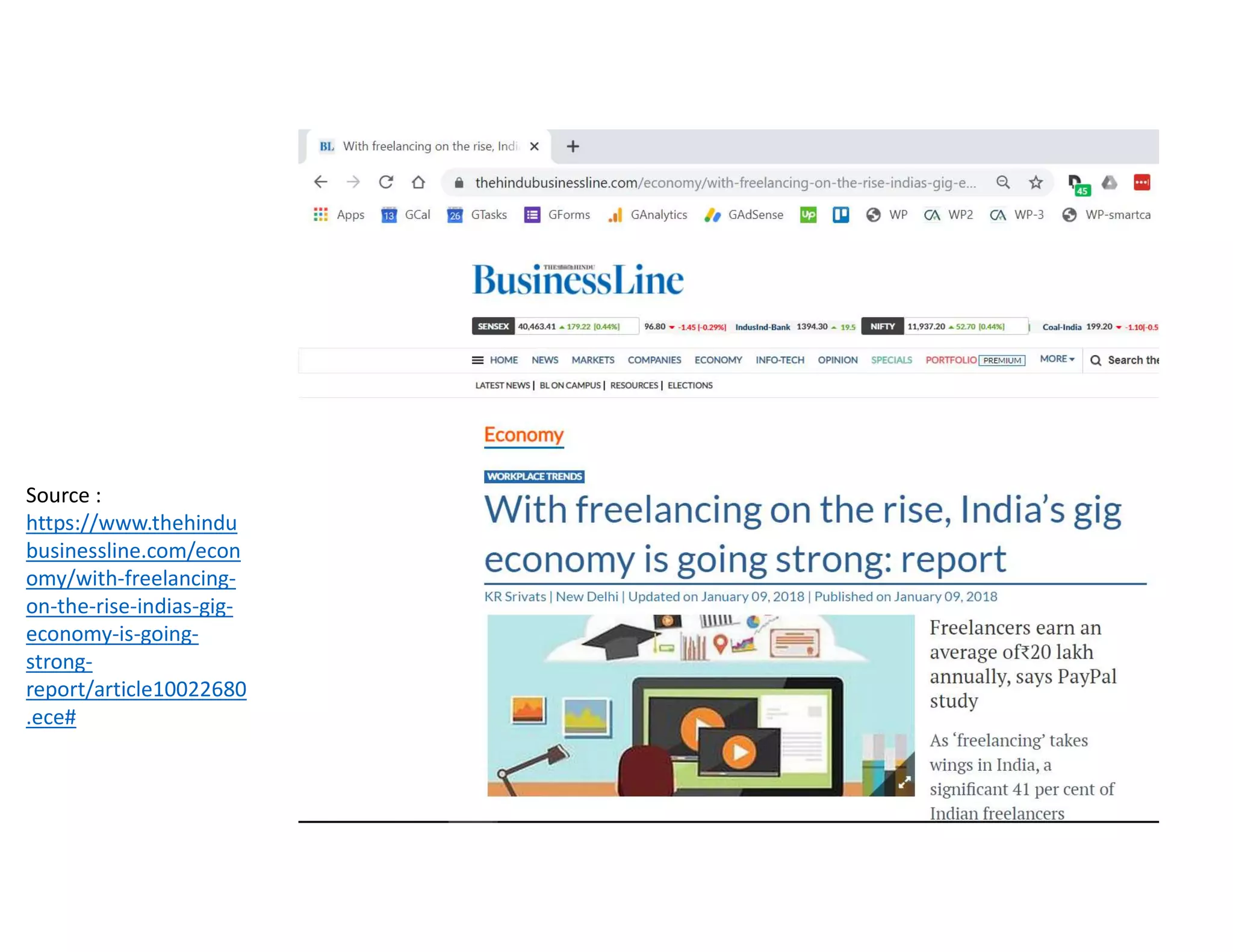 Source :
https://www.thehindu
businessline.com/econ
omy/with-freelancing-
on-the-rise-indias-gig-
economy-is-going-
strong-
report/article10022680
.ece#
 