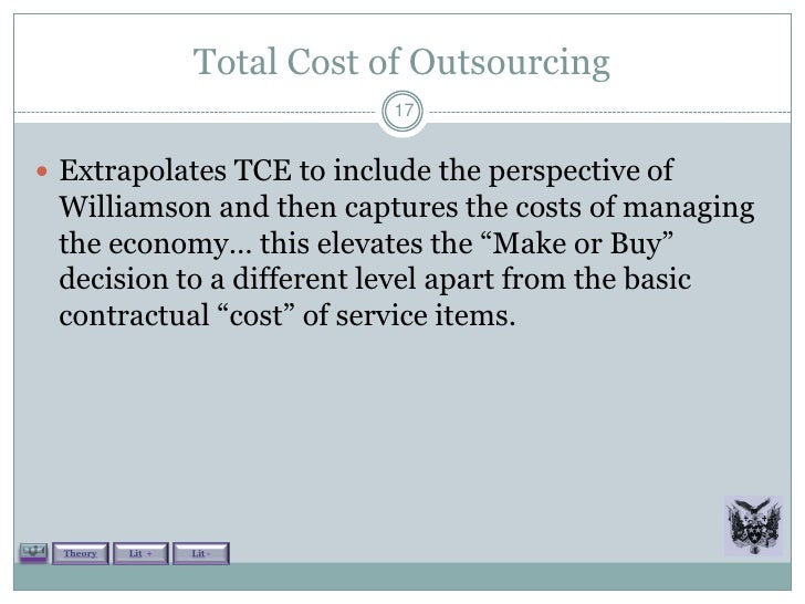 outsourcing theory The studying of the outsourcing phenomenon has been grounded in many theories some of them are complementary, the other are contradictory this creates. outsourcing theory The studying of the outsourcing phenomenon has been grounded in many theories some of them are complementary, the other are contradictory this creates.