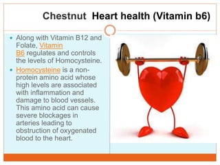 Outstanding health benefits of chestnut fruit  A series of Presentation By Mr Allah Dad Khan Former D.G. Agriculture & Vis...