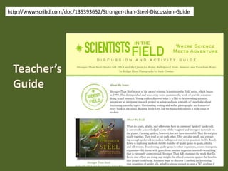 http://www.scribd.com/doc/135393652/Stronger-than-Steel-Discussion-Guide
Teacher’s
Guide
 
