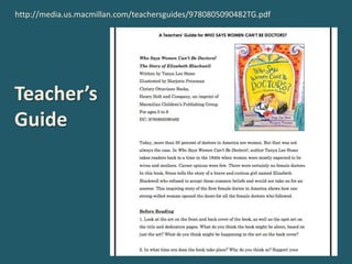 http://media.us.macmillan.com/teachersguides/9780805090482TG.pdf
Teacher’s
Guide
 