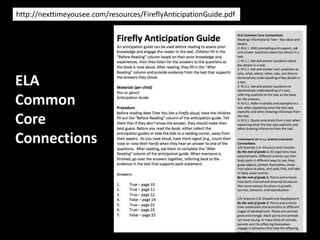 http://nexttimeyousee.com/resources/FireflyAnticipationGuide.pdf
ELA
Common
Core
Connections
 