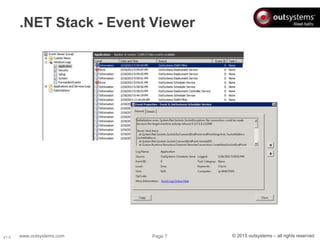 www.outsystems.com Page 7 © 2015 outsystems – all rights reservedV1.0
.NET Stack - Event Viewer
 