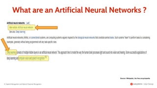 12 |
What are an Artificial Neural Networks ?
Speech Recognition and Optical Character Recognition
Source: Wikipedia, the free encyclopedia
 