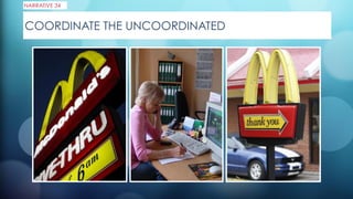 COORDINATE THE UNCOORDINATED
NARRATIVE 34
 