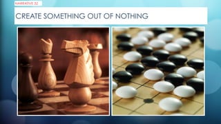 CREATE SOMETHING OUT OF NOTHING
NARRATIVE 32
 