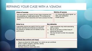 REFINING YOUR CASE WITH A V2MOM
 