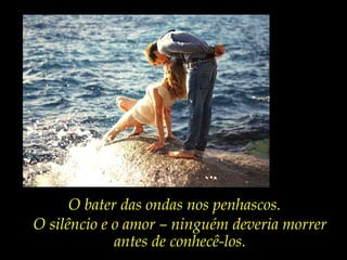 O bater das ondas nos penhascos.
O silêncio e o amor – ninguém deveria morrer
antes de conhecê-los.
 