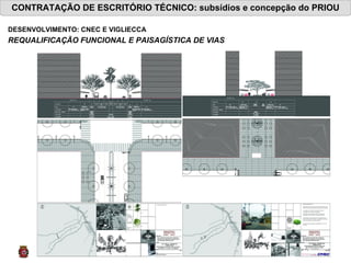 CONTRATAÇÃO DE ESCRITÓRIO TÉCNICO: subsídios e concepção do PRIOU DESENVOLVIMENTO: CNEC E VIGLIECCA REQUALIFICAÇÃO FUNCIONAL E PAISAGÍSTICA DE VIAS 