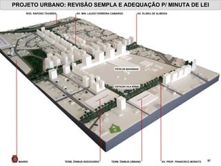 PROJETO URBANO: REVISÃO SEMPLA E ADEQUAÇÃO P/ MINUTA DE LEI AV. ELISEU DE ALMEIDA  TERM. ÔNIBUS URBANO  AV. PROF. FRANCISCO MORATO  ROD. RAPOSO TAVARES  AV. MIN. LAUDO FERREIRA CAMARGO  PÁTIO DE MANOBRAS   ESTAÇÃO VILA SÔNIA  TERM. ÔNIBUS RODOVIÁRIO MAKRO 