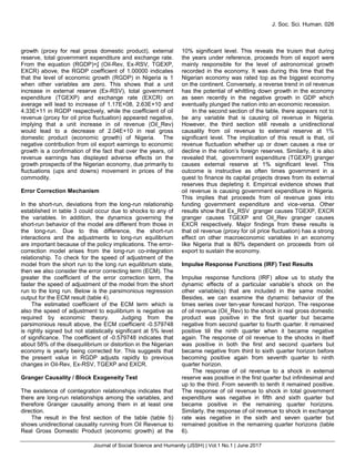 An Evaluation of the Impact of Fluctuating Oil Revenue and the ...