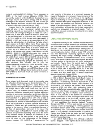 An Evaluation of the Impact of Fluctuating Oil Revenue and the ...