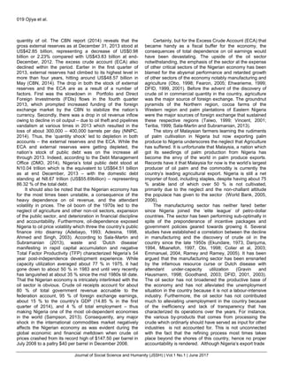 An Evaluation of the Impact of Fluctuating Oil Revenue and the ...