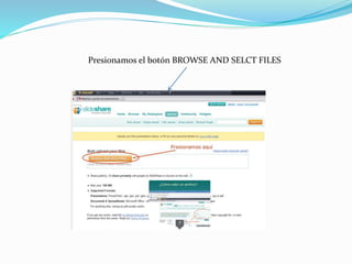 Presionamos el botón BROWSE AND SELCT FILES
 
