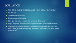 Ova educacion financiera para niños en la escuelaparcial2 | PPTX