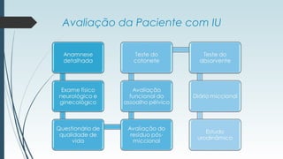Avaliação da Paciente com IU
 