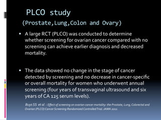 No Screening Ovarian ca screening | PDF