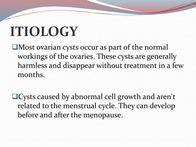 Ovarian cyst | PPTX