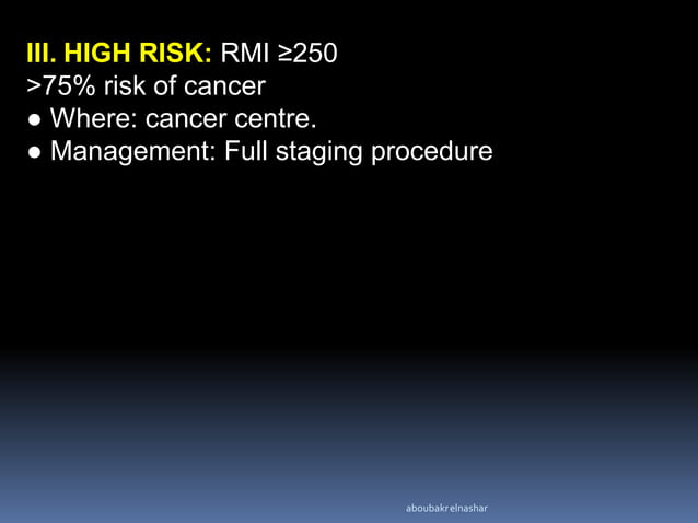 OVARIAN CYSTS IN POSTMENOPAUSAL WOMEN RCOG guidelines, 2003 | PPT
