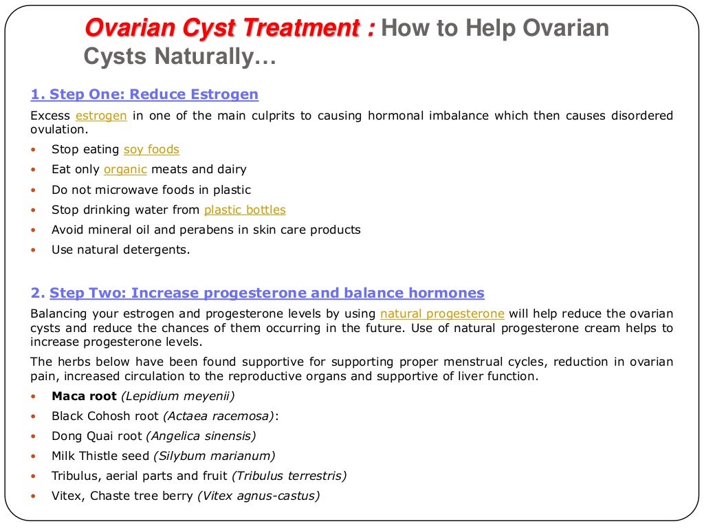 Ovarian cyst treatment