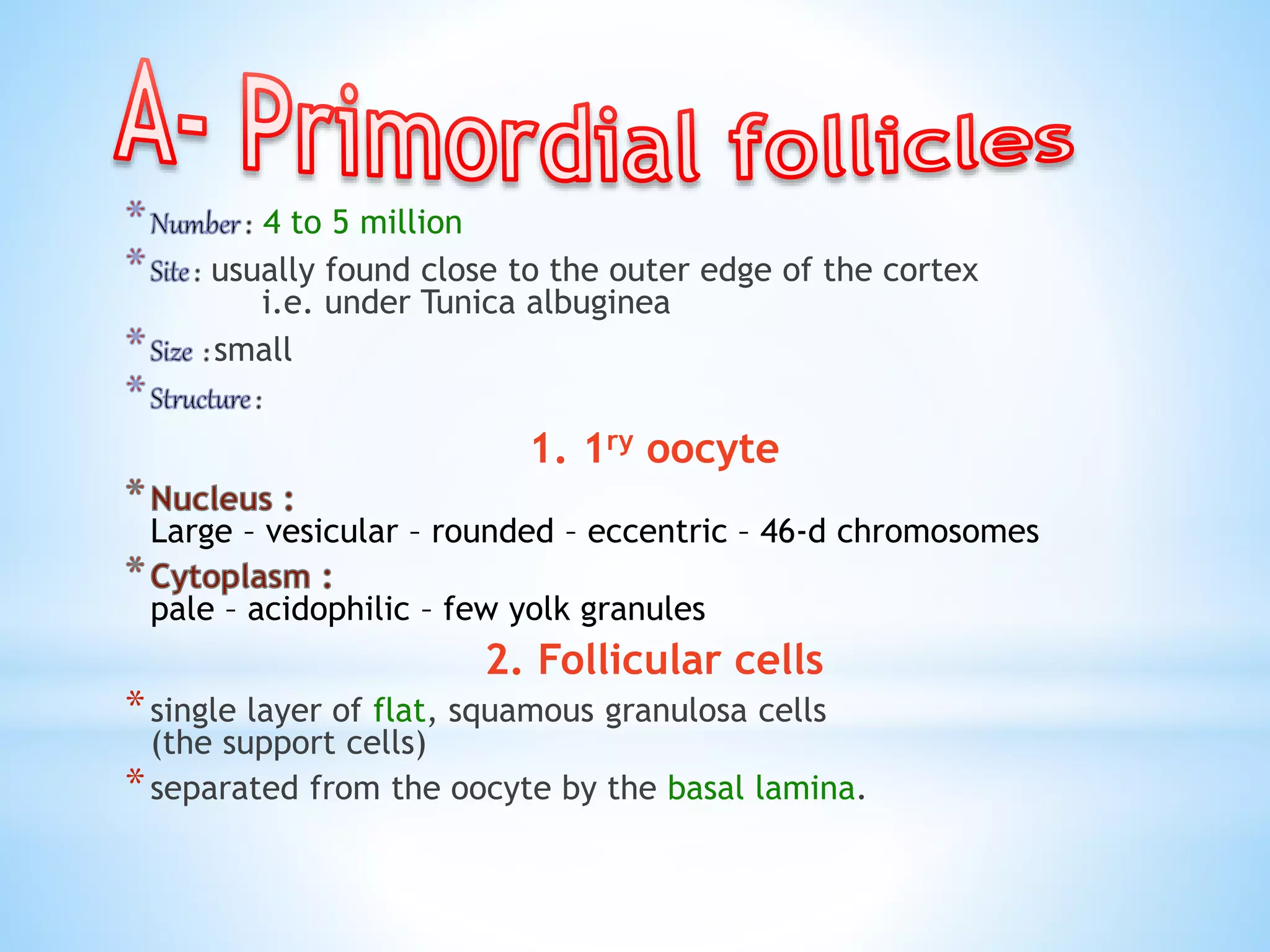 Ovarian follicles; Histology - March 2015 | PPTX | Reproductive Health ...