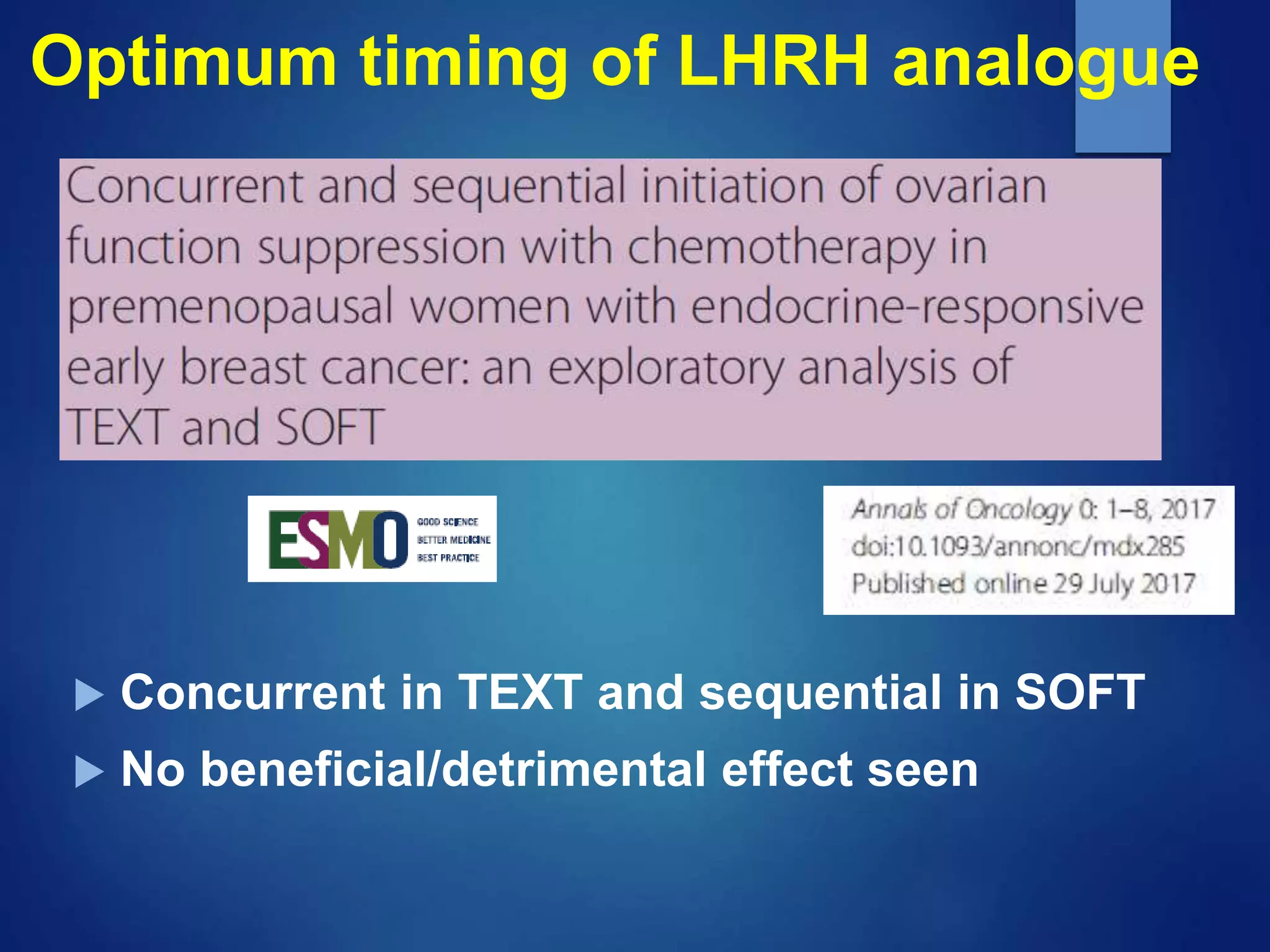 Role and Side effects of Ovarian Function Suppression in Breast Cancer ...