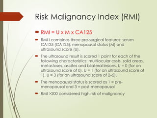 OVARIAN TUMOUR....pptx.................. | PPTX