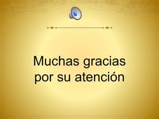 Muchas gracias
por su atención
 