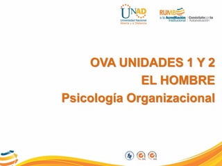 OVA UNIDADES 1 Y 2
EL HOMBRE
Psicología Organizacional
 