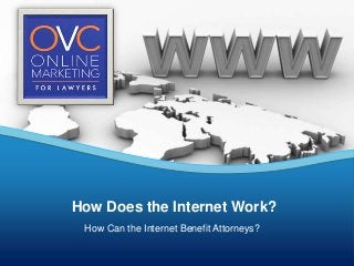 How Can the Internet Benefit Attorneys?
How Does the Internet Work?
 