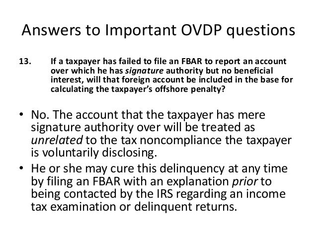 ovdp the survivors manual delinquent fbar cover letter