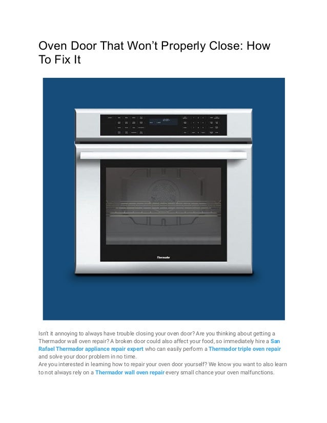 Oven Door That Won’t Properly Close_ How To Fix It.pdf